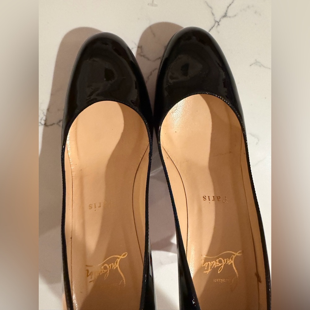 Christian Louboutin Simple 70 Black Patent Leather Heels - Picture 8 of 10